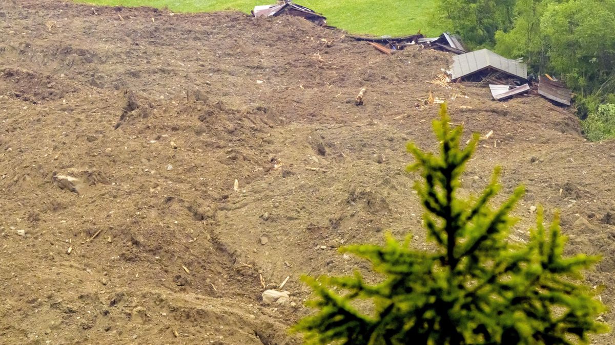 Miasteczko Blatten zniszczone przez lodowiec