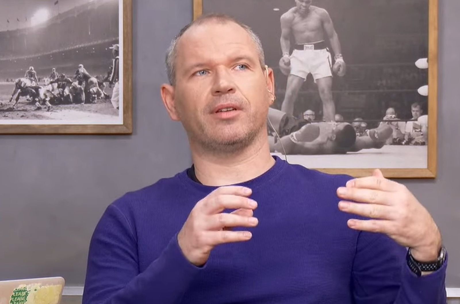 Przemysław Pełka w czasie rozmowy z Kanałem Sportowym