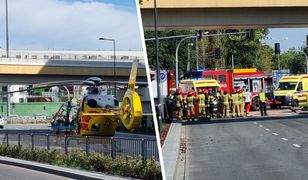 Śmiertelny wypadek w Warszawie. Na miejscu lądował śmigłowiec LPR