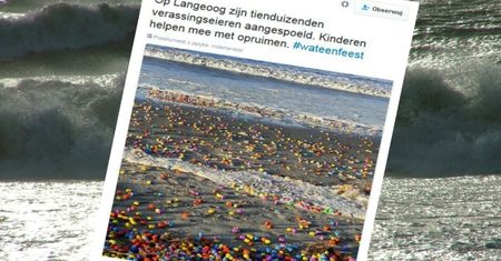Sztorm wyrzucił na brzeg tysiące plastikowych jajek