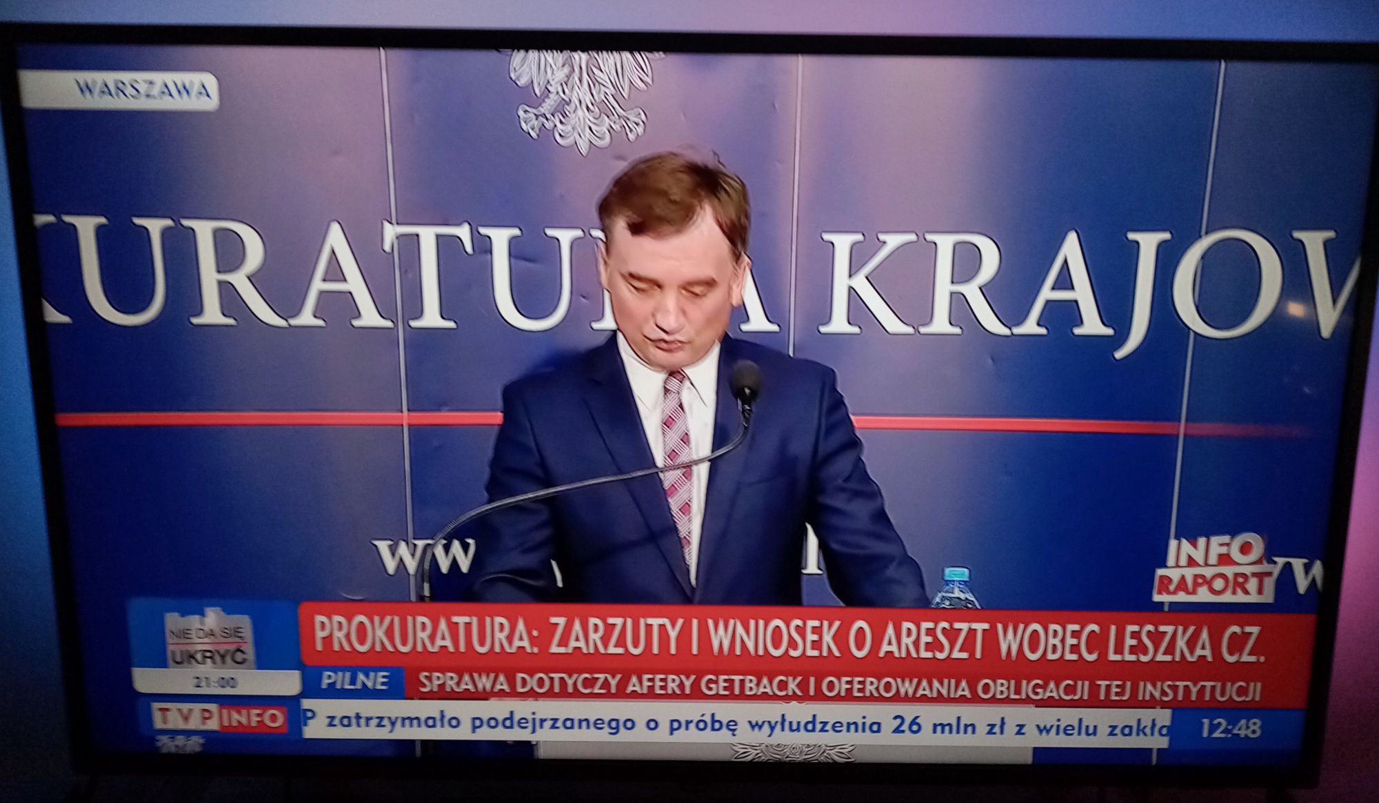 ZBiegniew Ziobro odczas konferencji prasowej