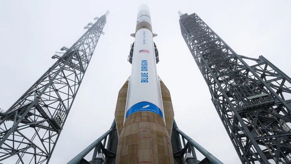 Rakieta New Glenn należąca do firmy Blue Origin. 
