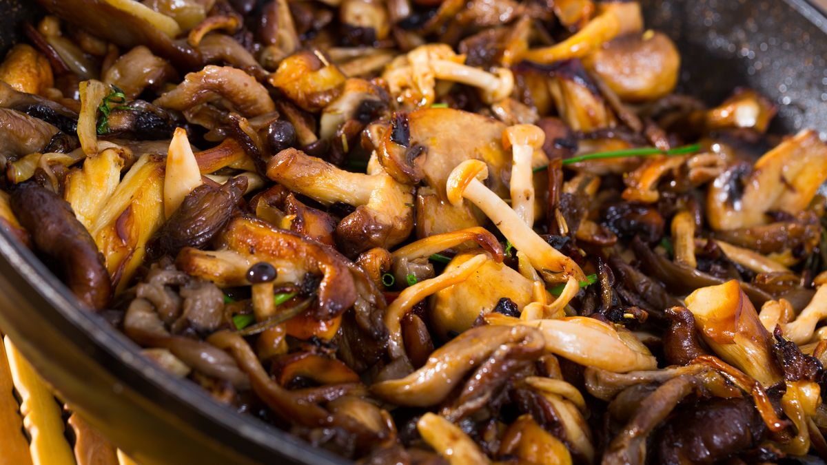 Smażone wiosenne grzyby