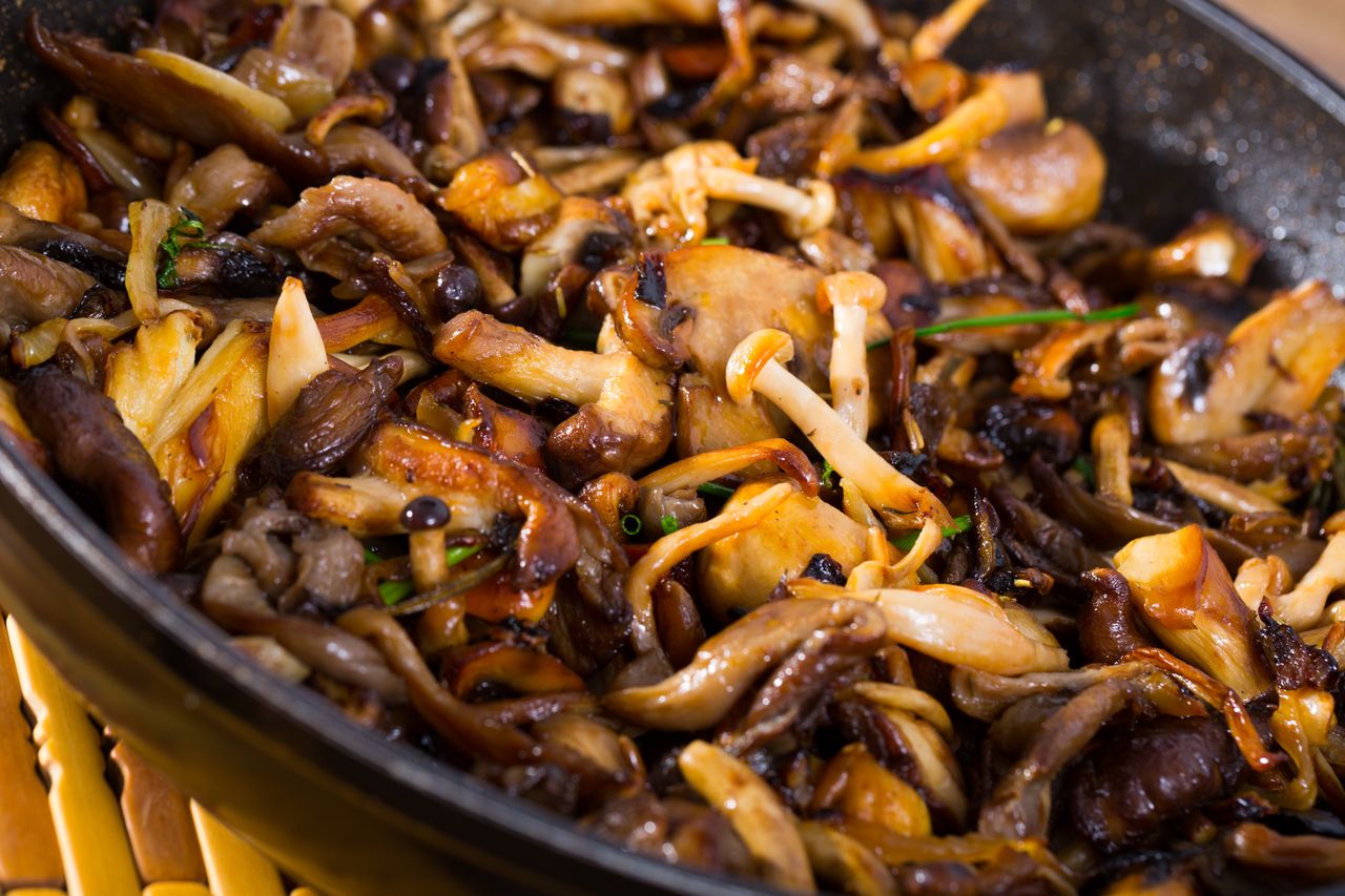 Smażone wiosenne grzyby