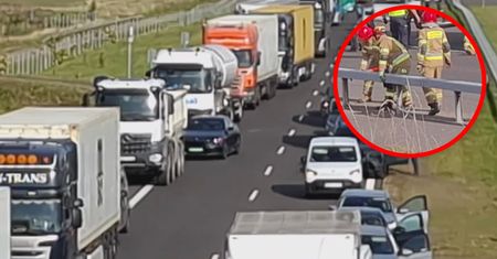 Gigantyczny korek na S7. Specjalnie wstrzymali ruch