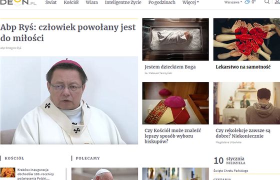 Deon na czele serwisów religijnych. Aleteia i Niedziela.pl z dużymi spadkami, Twojabiblia.pl i Wiara.pl mocno w górę