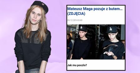 #10 lat temu na Pudelku: Mateusz Maga pozował z butem