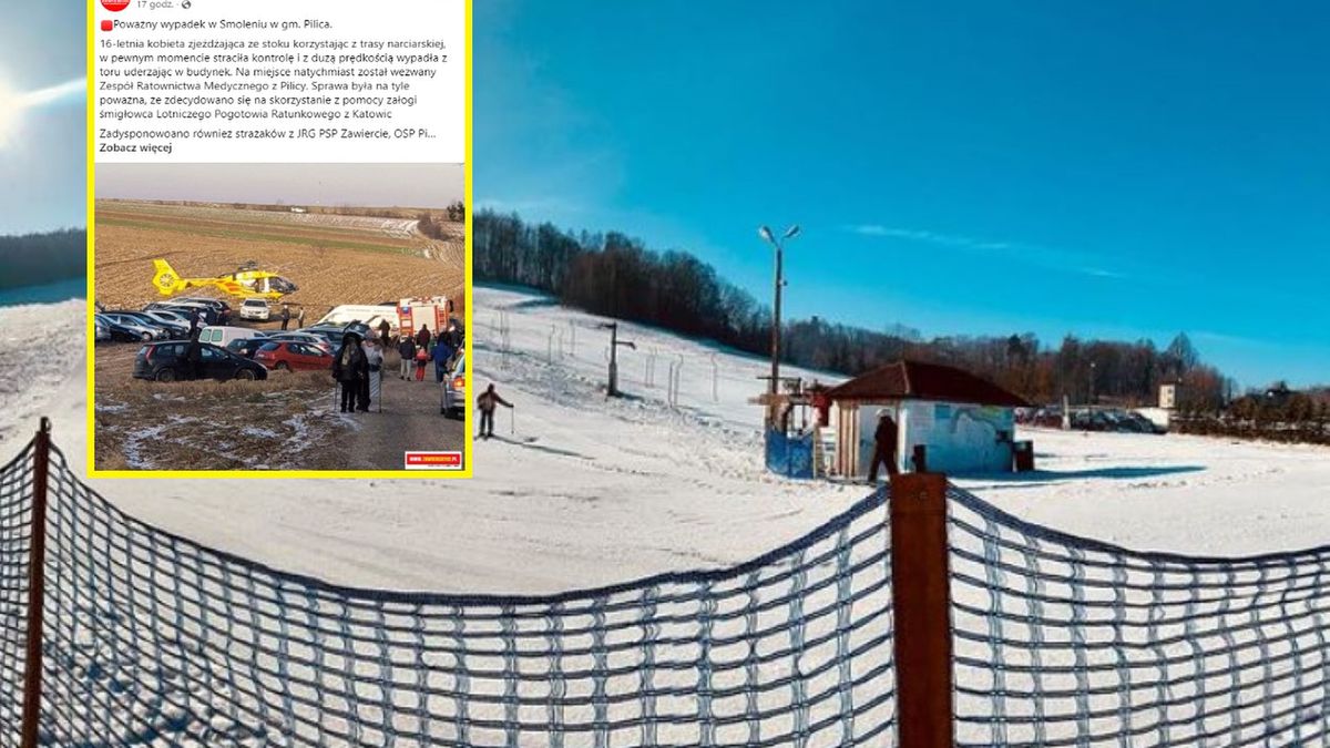 Wypadek na stoku w Smoleniu 