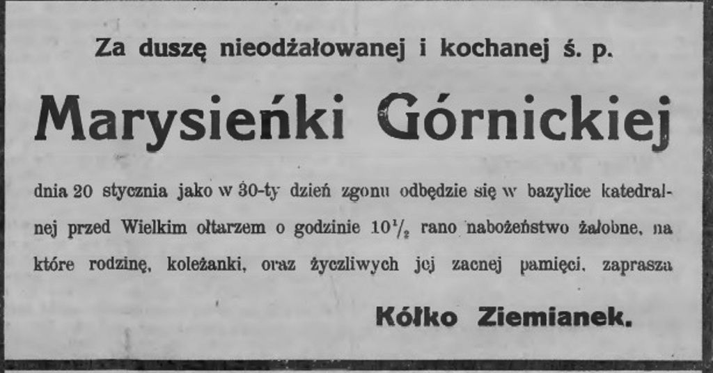 Śmierć córki Stanisława Górnickiego