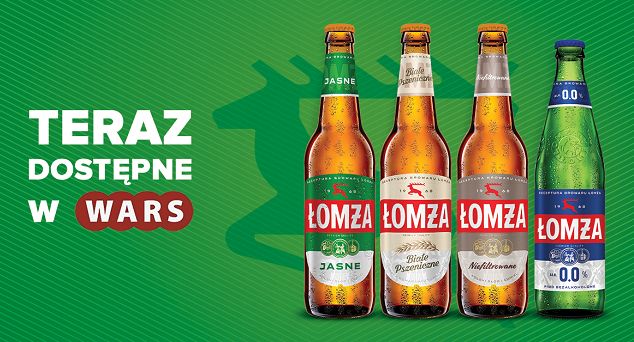 Piwo Łomża w wagonach Warsa
