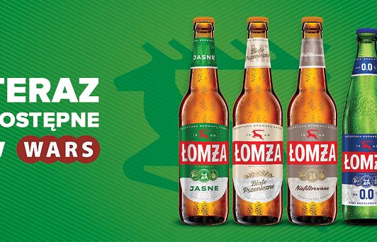 Piwo Łomża w wagonach Warsa