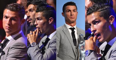 Cristiano Ronaldo dłubie w wypielęgnowanych zębach na gali UEFA (ZDJĘCIA)