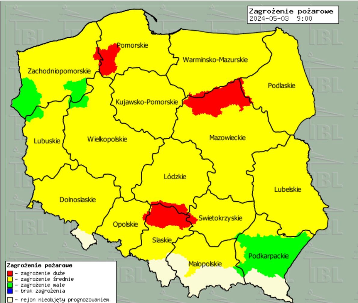 Mapa zagrożenia pożarowego