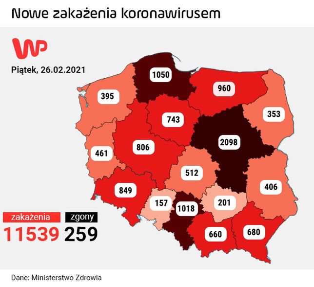 Koronawirus w Polsce. Mapa zakażeń