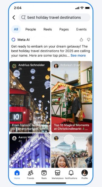 Zmiany w aplikacji Facebooka