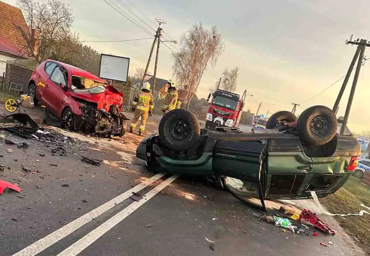 Koszmarny poranek koło Drezdenka. Dwie osoby w szpitalu