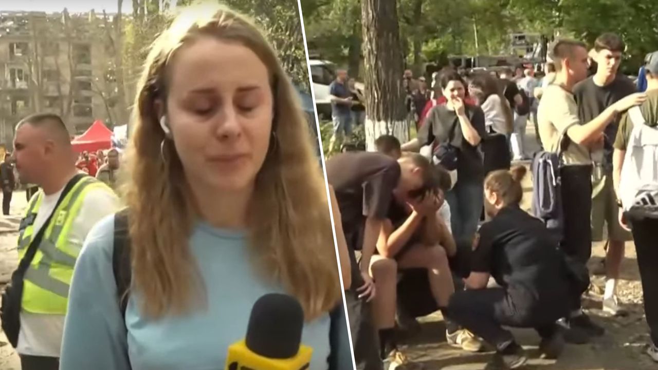 Dziennikarka rozpłakała się na wizji. Poruszające sceny w Kijowie