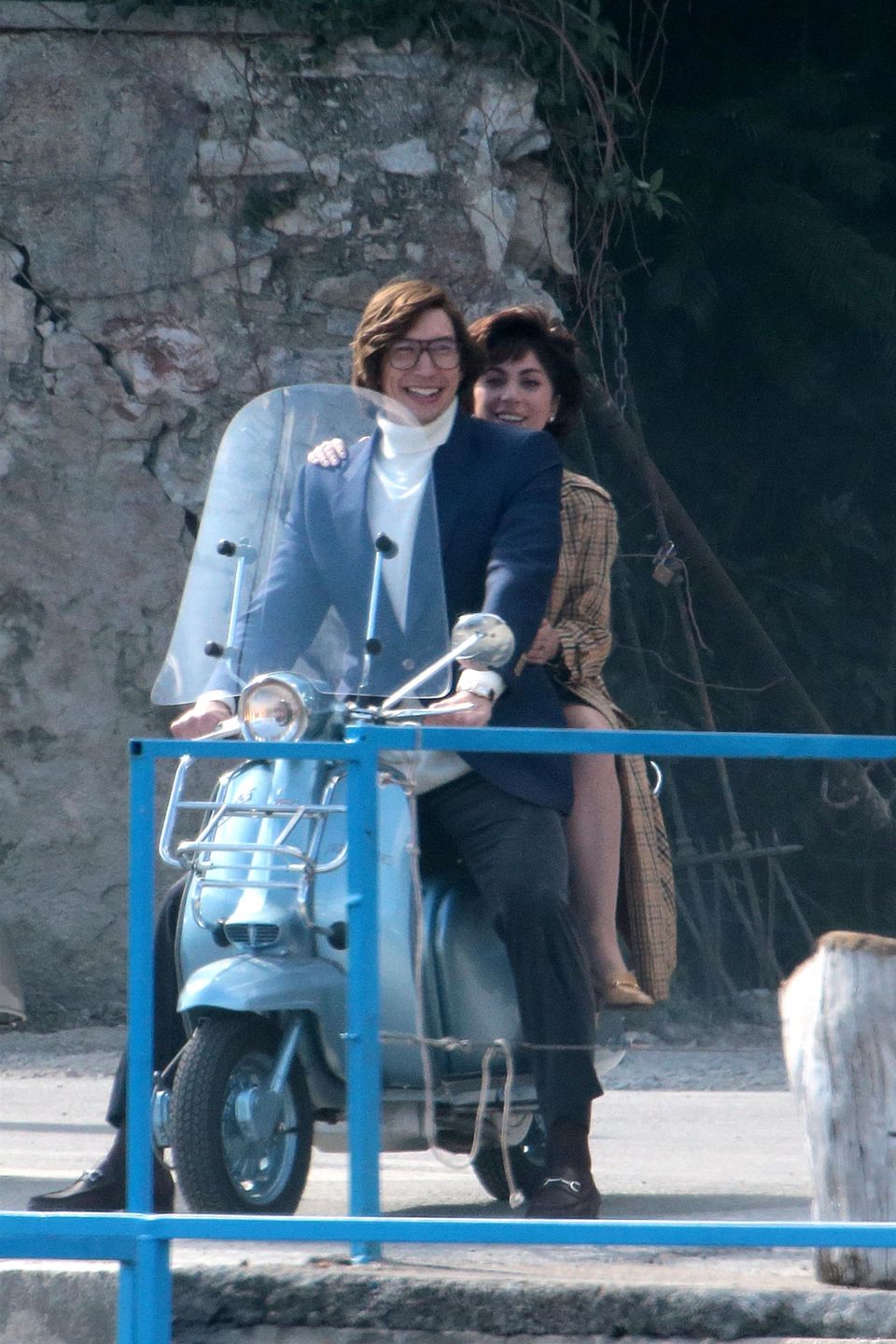 Lady Gaga i Adam Driver na planie "House of Gucci"