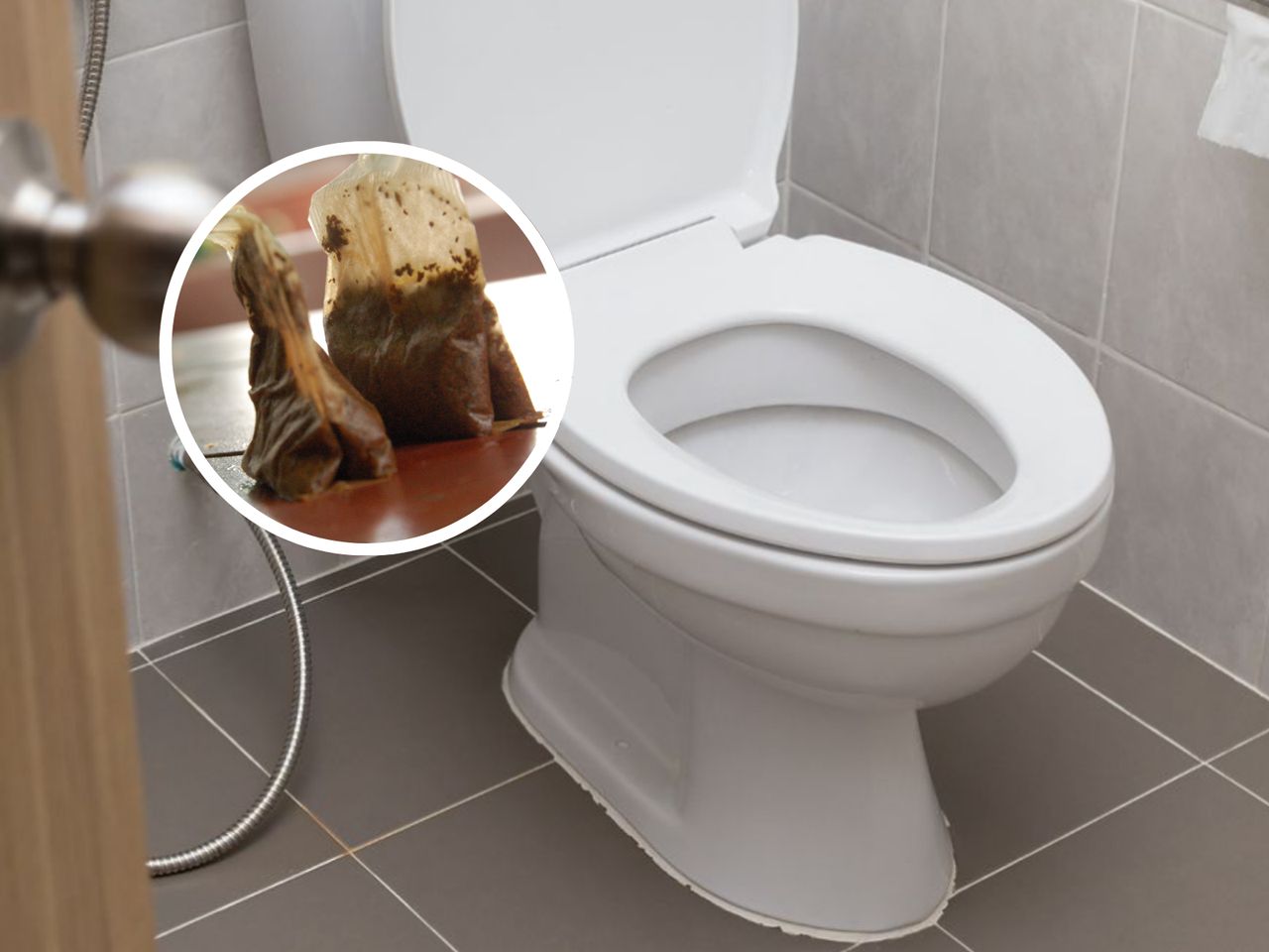 Use a tea bag to clean the toilet