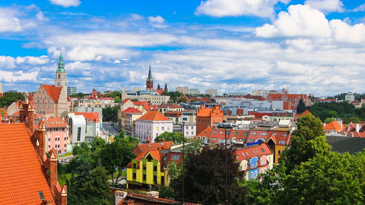 Olsztyn z lotu ptaka