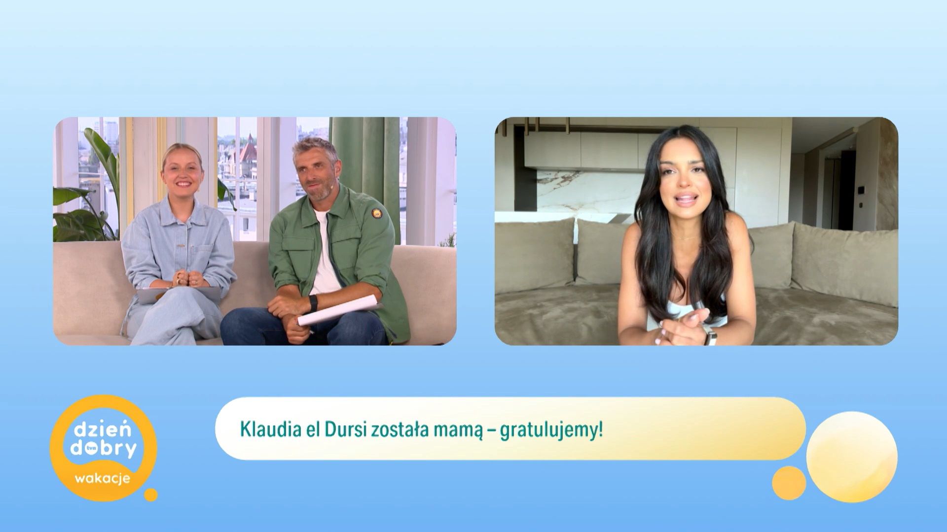 Klaudia El Dursi w programie "Dzień Dobry TVN"