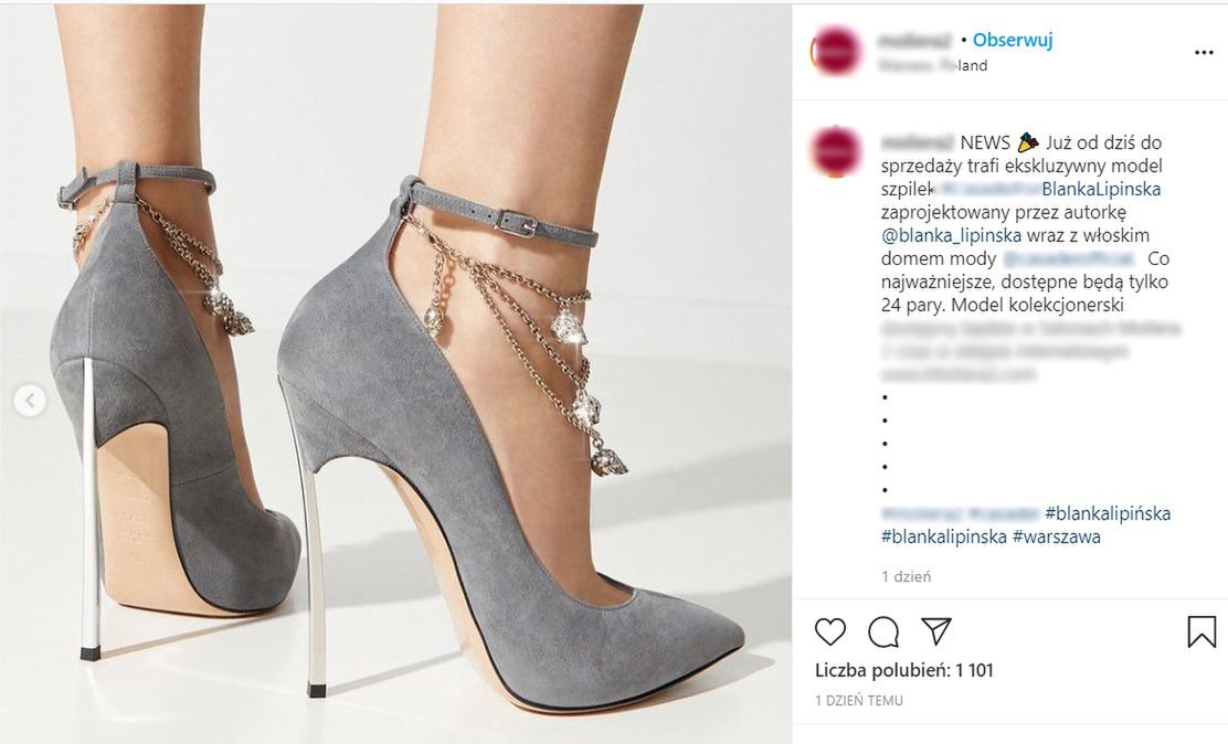 Blanka Lipińska zaprojektowała szpilki