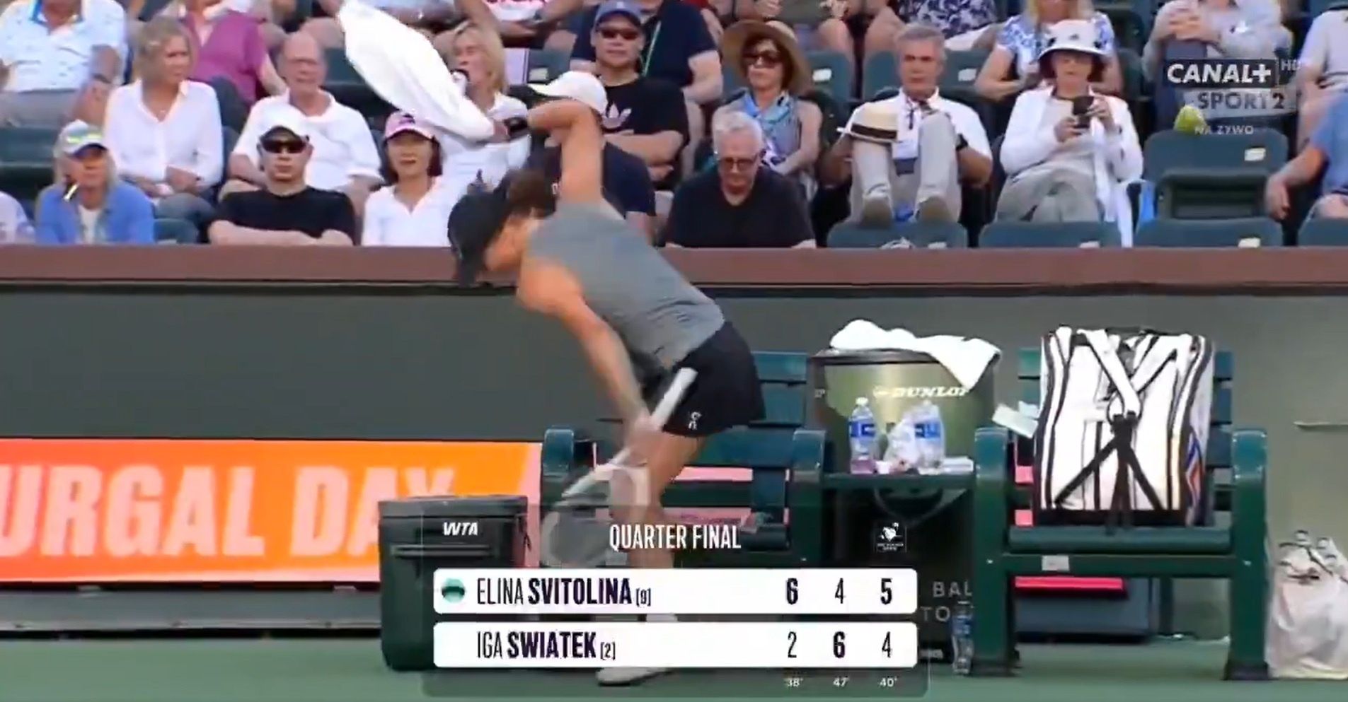 Iga Świątek podczas ćwierćfinału Indian Wells