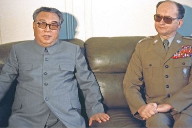 Kim Ir Sen z Wojciechem Jaruzelskim