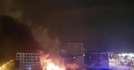 Warszawa. Pożar w Lidlu na Kasprowicza