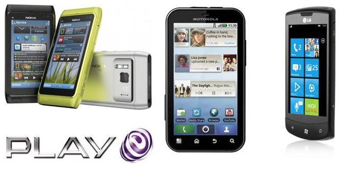Nokia N8, Motorola Defy i LG Swift 7 w Play