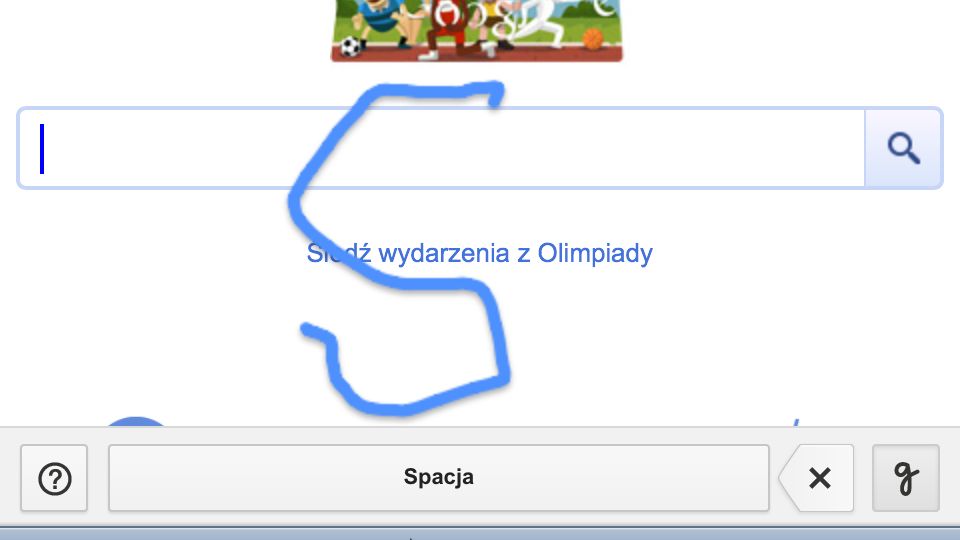 Mobilna odsłona wyszukiwarki Google rozpoznaje pismo ręczne 1