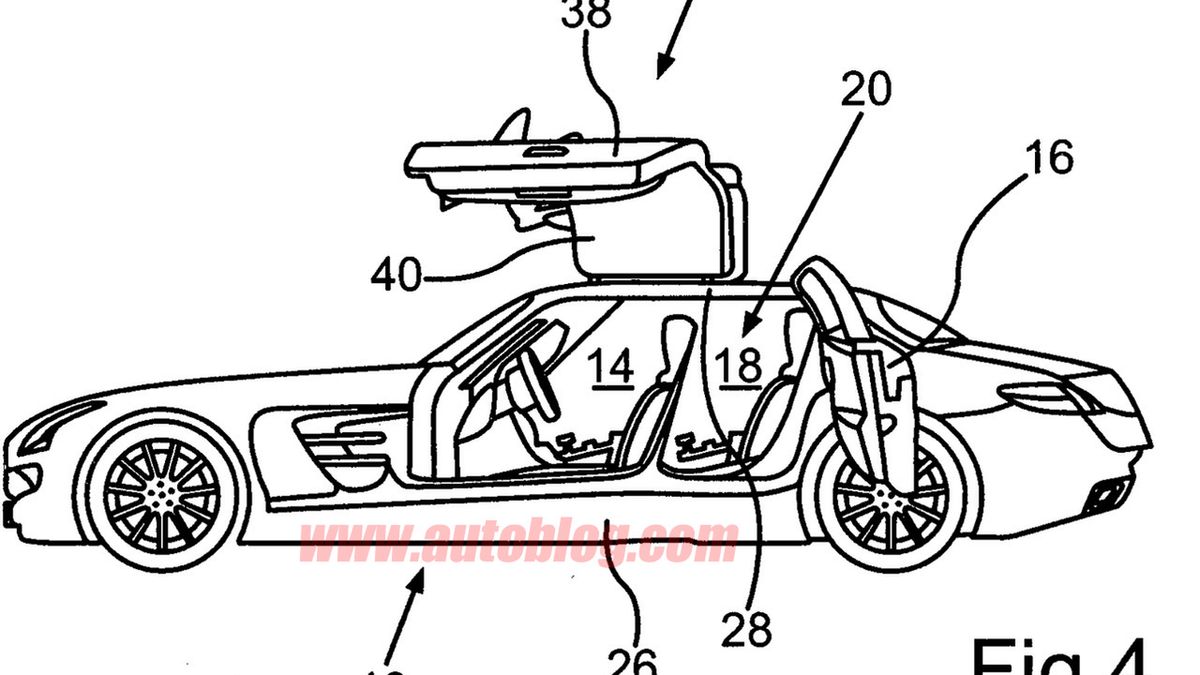 4-drzwiowy Mercedes-Benz SLS AMG - patent