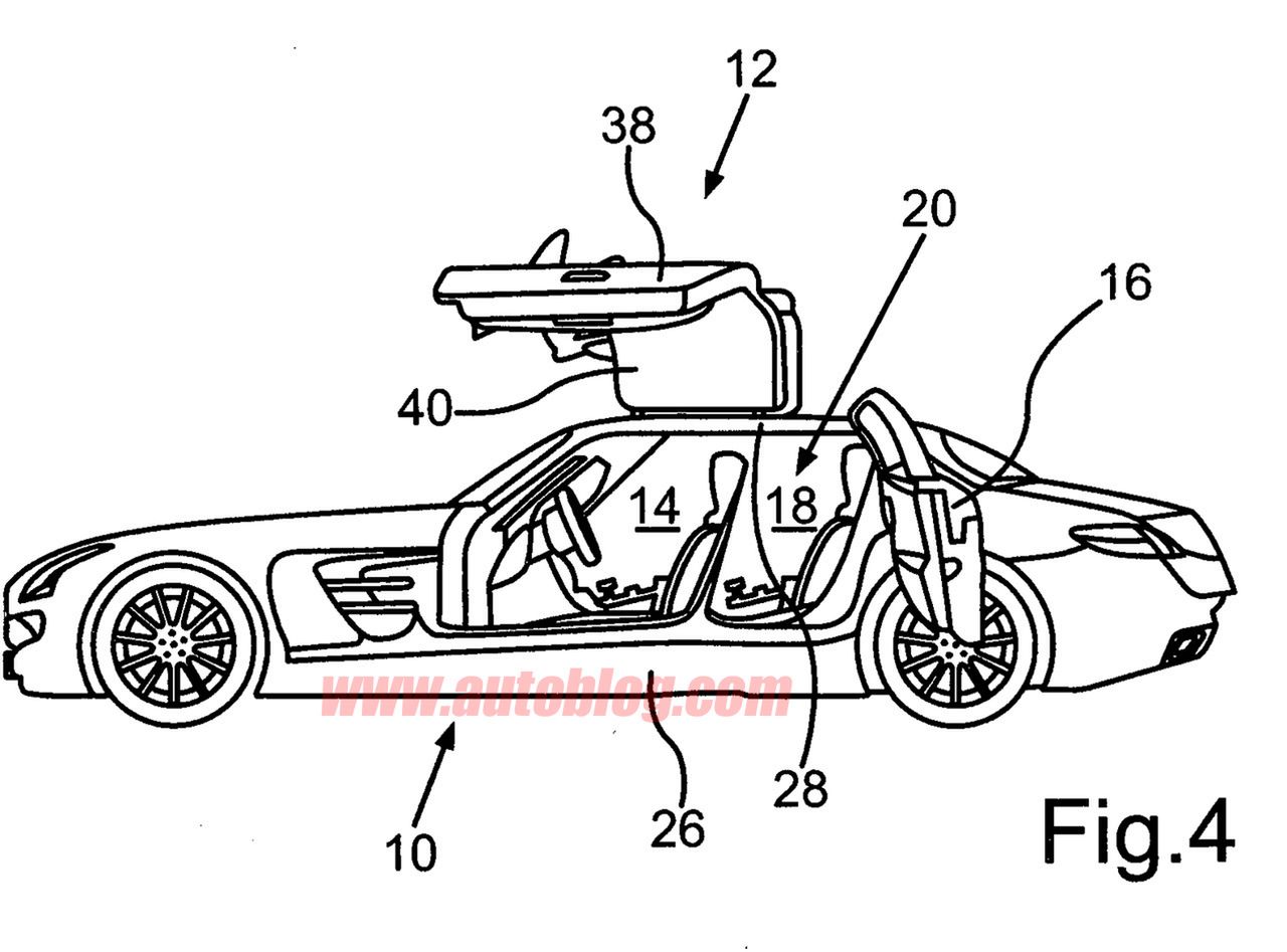 4-drzwiowy Mercedes-Benz SLS AMG - patent