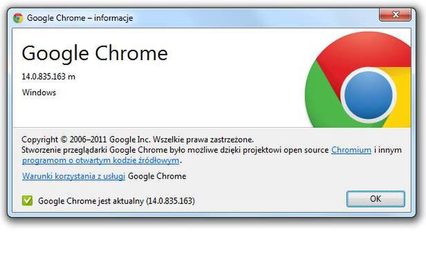 Chrome 14 - po aktualizacji