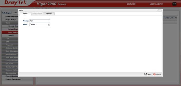 DrayTek Vigor2960 admin
