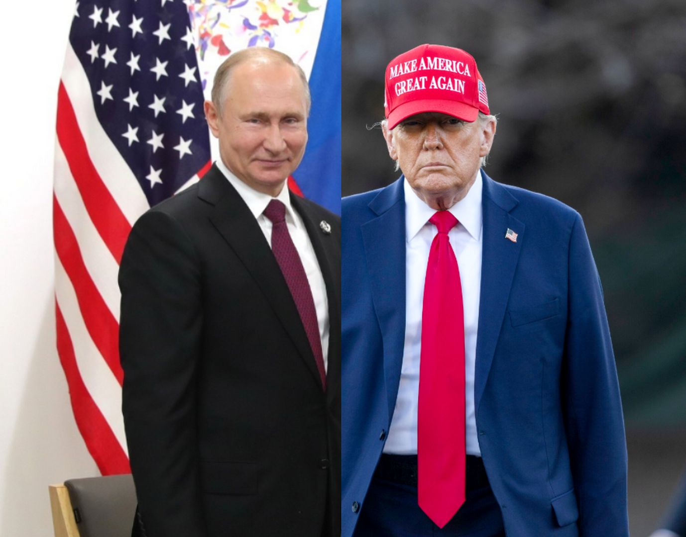 Na zdjęciu Władimir Putin i Donald Trump