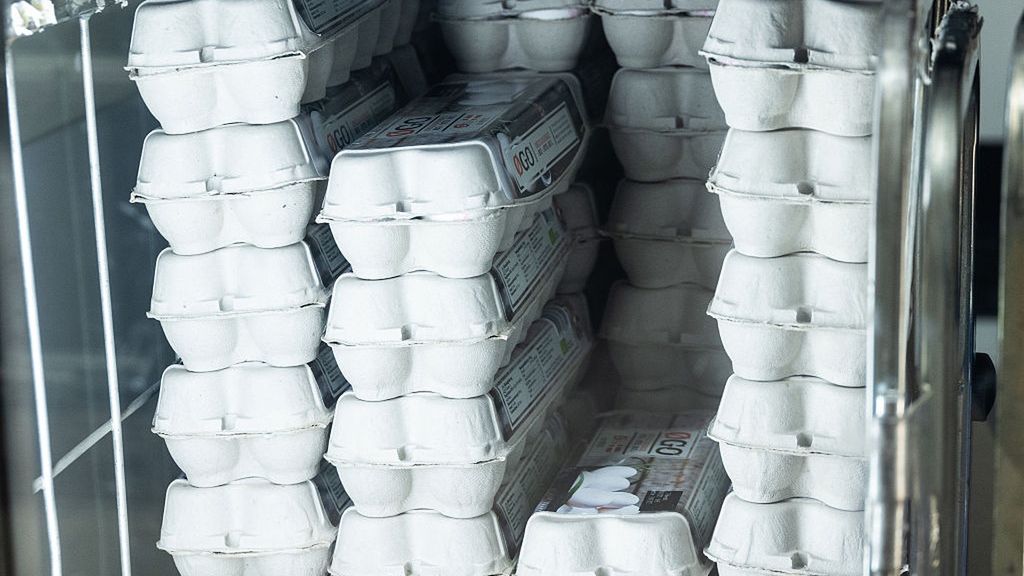 View of eggs in trays for sale at a Netto discount
COPENHAGEN, DENMARK - 2025/04/09: View of eggs in trays for sale at a Netto discount supermarket in Copenhagen. (Photo by Kristian Tuxen Ladegaard Berg/SOPA Images/LightRocket via Getty Images)
SOPA Images
netto discount supermarket, eggs, trays of eggs, trays, view