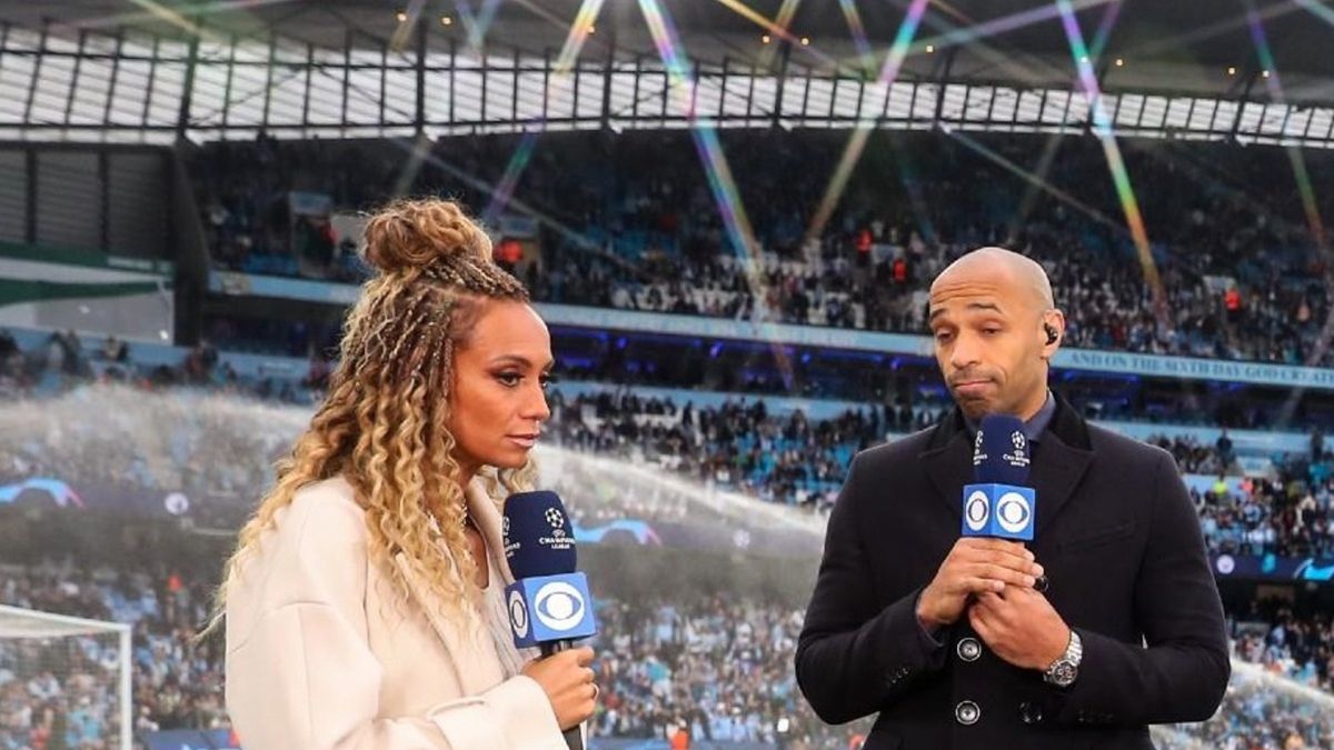 Kate Abdo i Thierry Henry na antenie CBS Sports