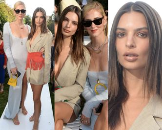 Emily Ratajkowski dotyka głową "najbogatszej szafiarki świata"