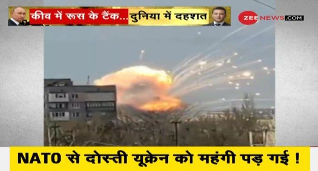 Wybuchy na Ukrainie obiegły telewizje z całego świata