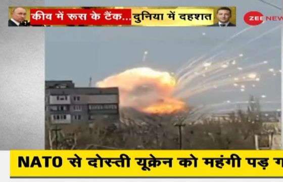 Wybuchy na Ukrainie obiegły telewizje z całego świata