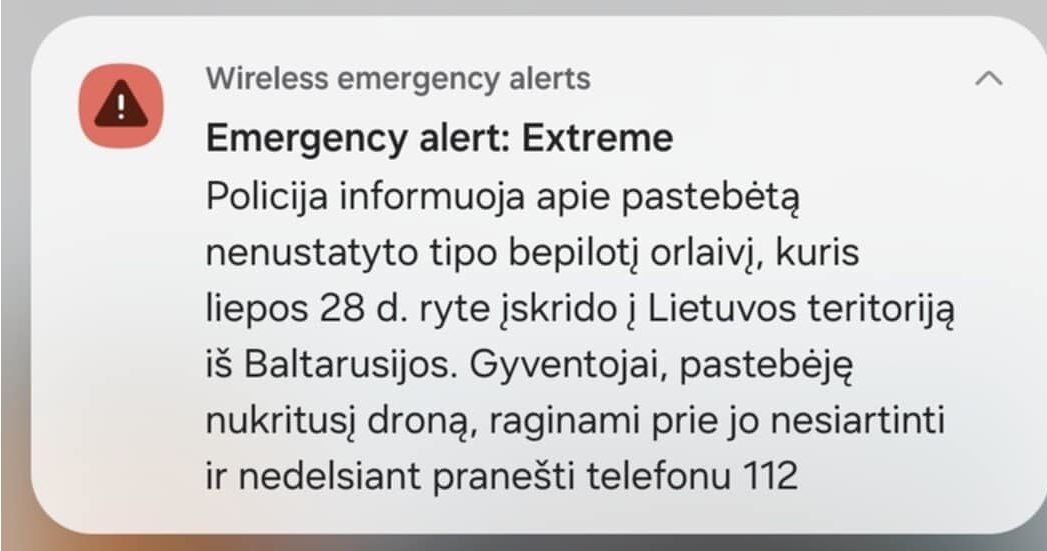 Alert rozesłany do mieszkańców 