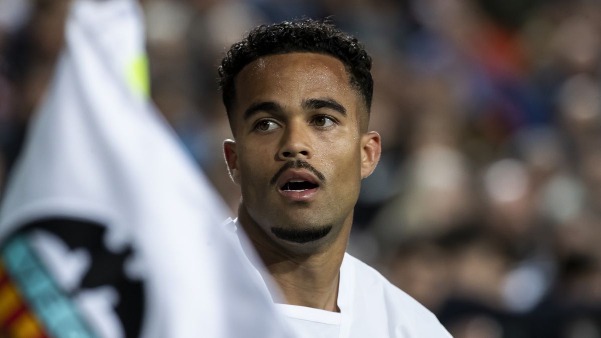 Justin Kluivert  of Valencia CF    during   La Liga  match between Valencia CF and Rayo Vallecano    at Mestalla  Stadium on April  3, 2023. (Photo by Jose Miguel Fernandez/NurPhoto via Getty Images)