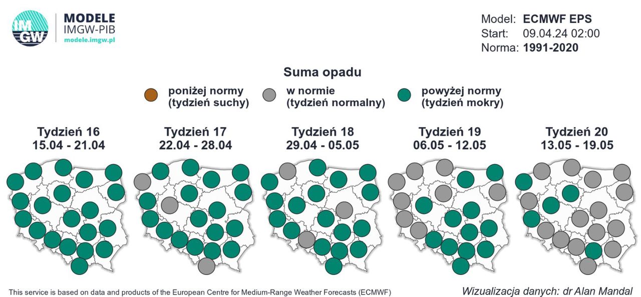 Majówka. Prognoza opadów na długi weekend majowy