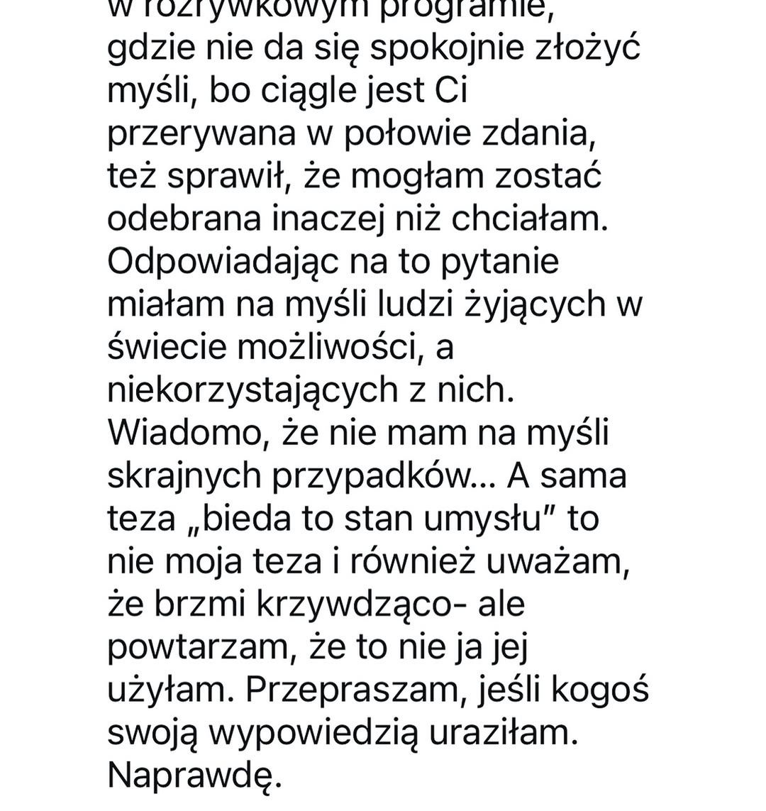 Julia Wieniawa odnosi się do afery