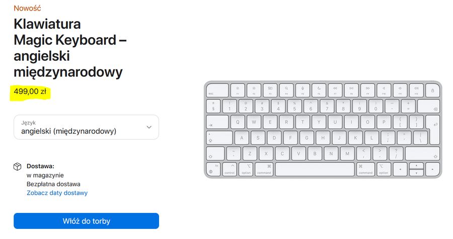 Klawiatura Magic Keyboard w oficjalnym sklepie Apple