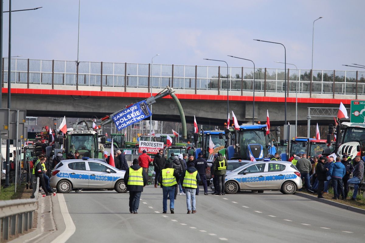 "Drobne incydenty". Zatrzymano trzy osoby podczas protestów rolników