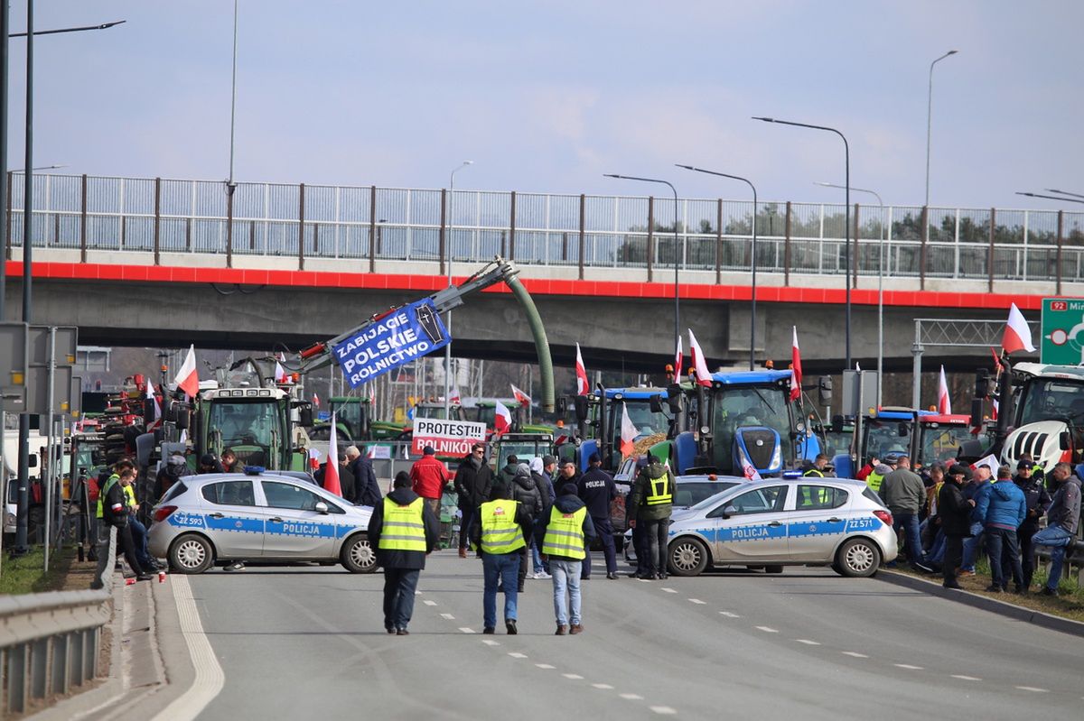 Zatrzymano trzy osoby podczas protestów rolników