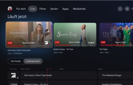 Zakładka Live TV w systemie Google TV z ponad 100 bezpłatnymi kanałami także w Europie