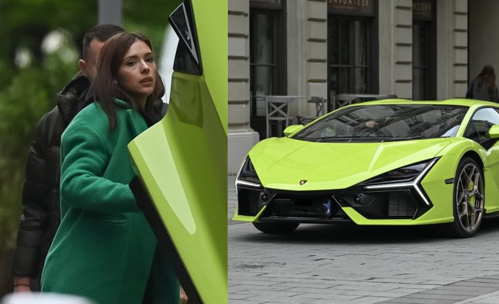 Klaudia Halejcio rozbija się po stolicy jadowicie zielonym lamborghini za 3,5 MILIONA ZŁOTYCH (ZDJĘCIA)